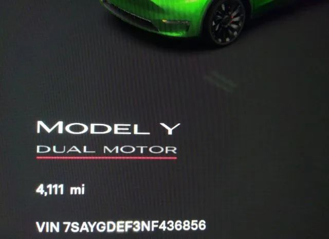 Photo 6 VIN: 7SAYGDEF3NF436856 - TESLA MODEL Y 