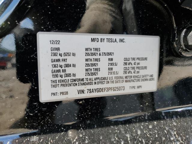 Photo 11 VIN: 7SAYGDEF3PF625073 - TESLA MODEL Y 