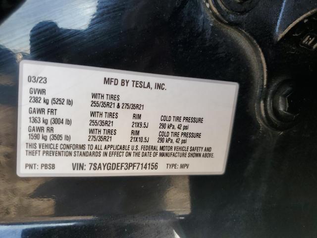 Photo 13 VIN: 7SAYGDEF3PF714156 - TESLA MODEL Y 