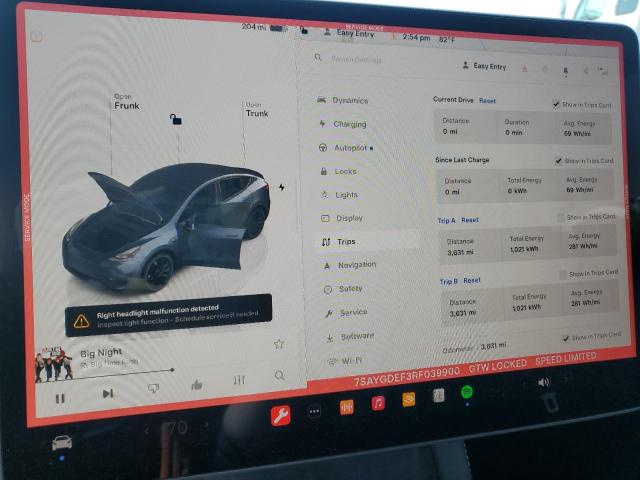 Photo 8 VIN: 7SAYGDEF3RF039900 - TESLA MODEL Y 