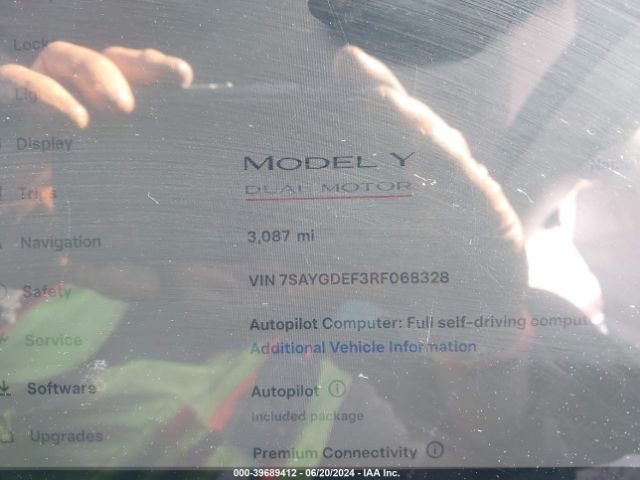 Photo 6 VIN: 7SAYGDEF3RF068328 - TESLA MODEL Y 