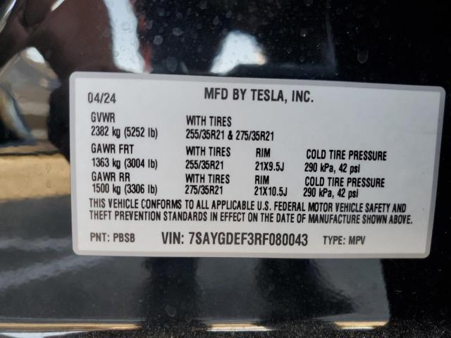 Photo 11 VIN: 7SAYGDEF3RF080043 - TESLA MODEL Y 