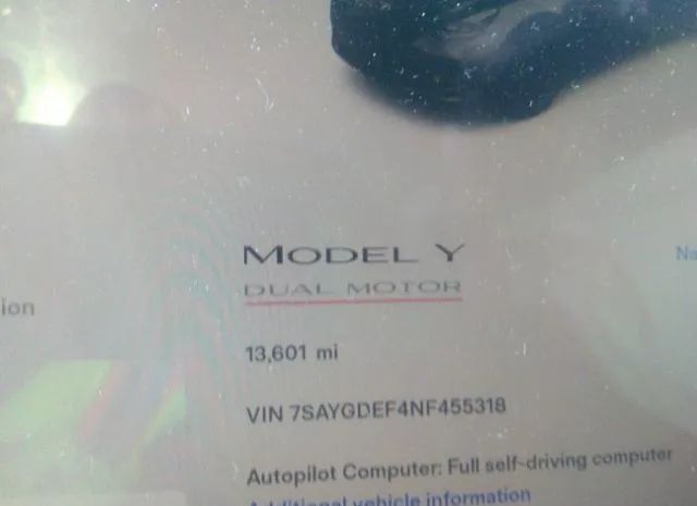 Photo 6 VIN: 7SAYGDEF4NF455318 - TESLA MODEL Y 