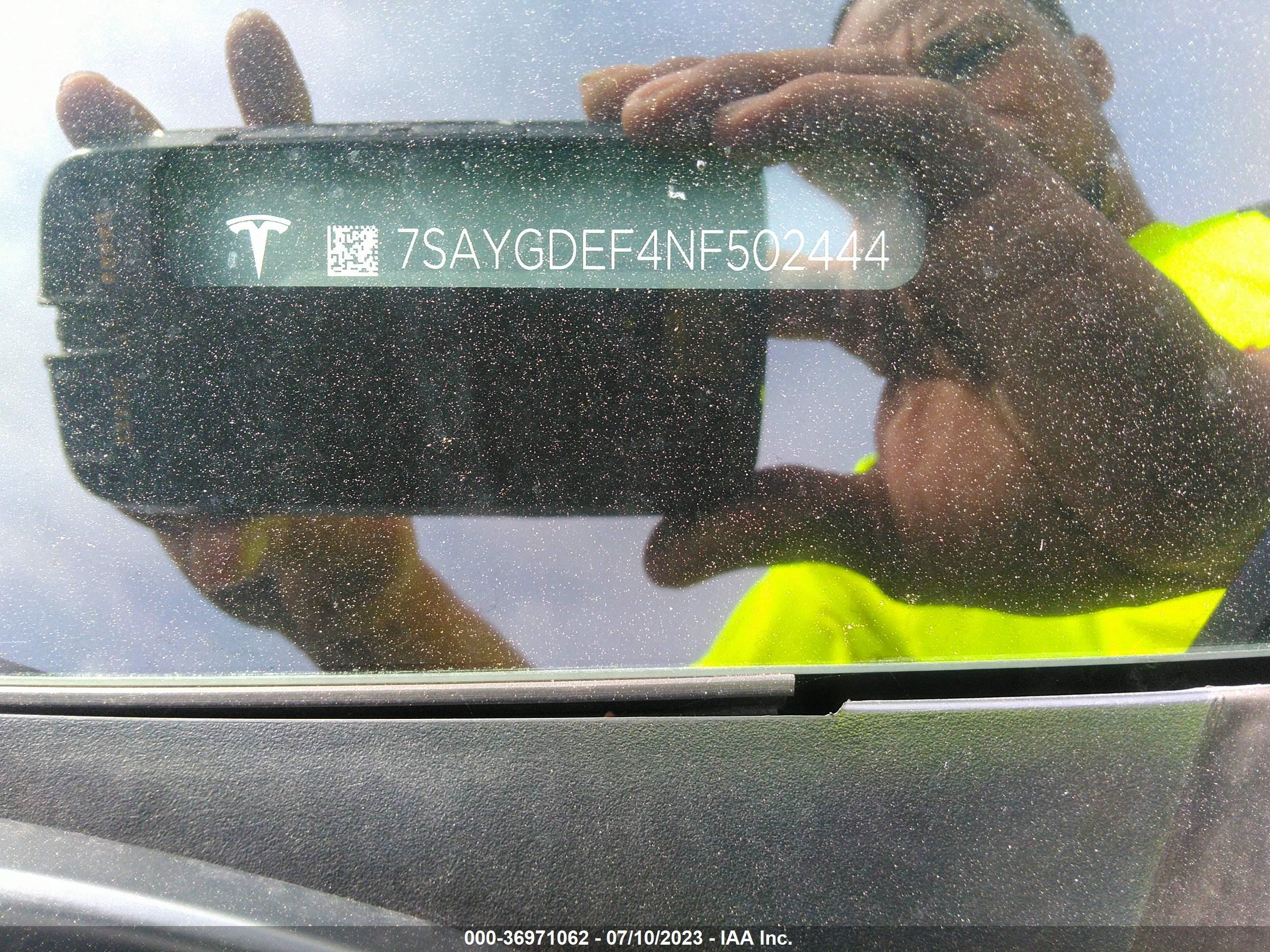 Photo 8 VIN: 7SAYGDEF4NF502444 - TESLA MODEL Y 