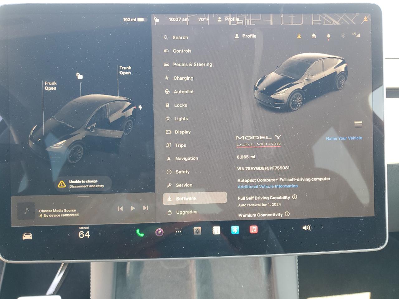 Photo 8 VIN: 7SAYGDEF5PF755081 - TESLA MODEL Y 