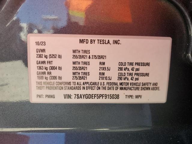 Photo 13 VIN: 7SAYGDEF5PF915038 - TESLA MODEL Y 