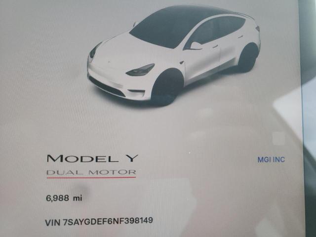 Photo 7 VIN: 7SAYGDEF6NF398149 - TESLA MODEL Y 