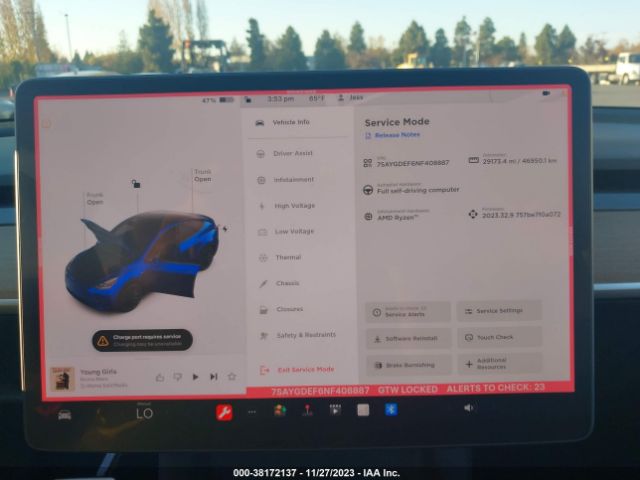 Photo 6 VIN: 7SAYGDEF6NF408887 - TESLA MODEL Y 