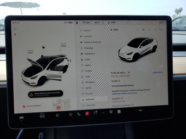 Photo 8 VIN: 7SAYGDEF6NF451626 - TESLA MODEL Y 