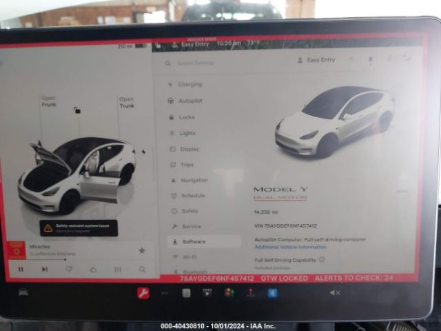 Photo 6 VIN: 7SAYGDEF6NF457412 - TESLA MODEL Y 