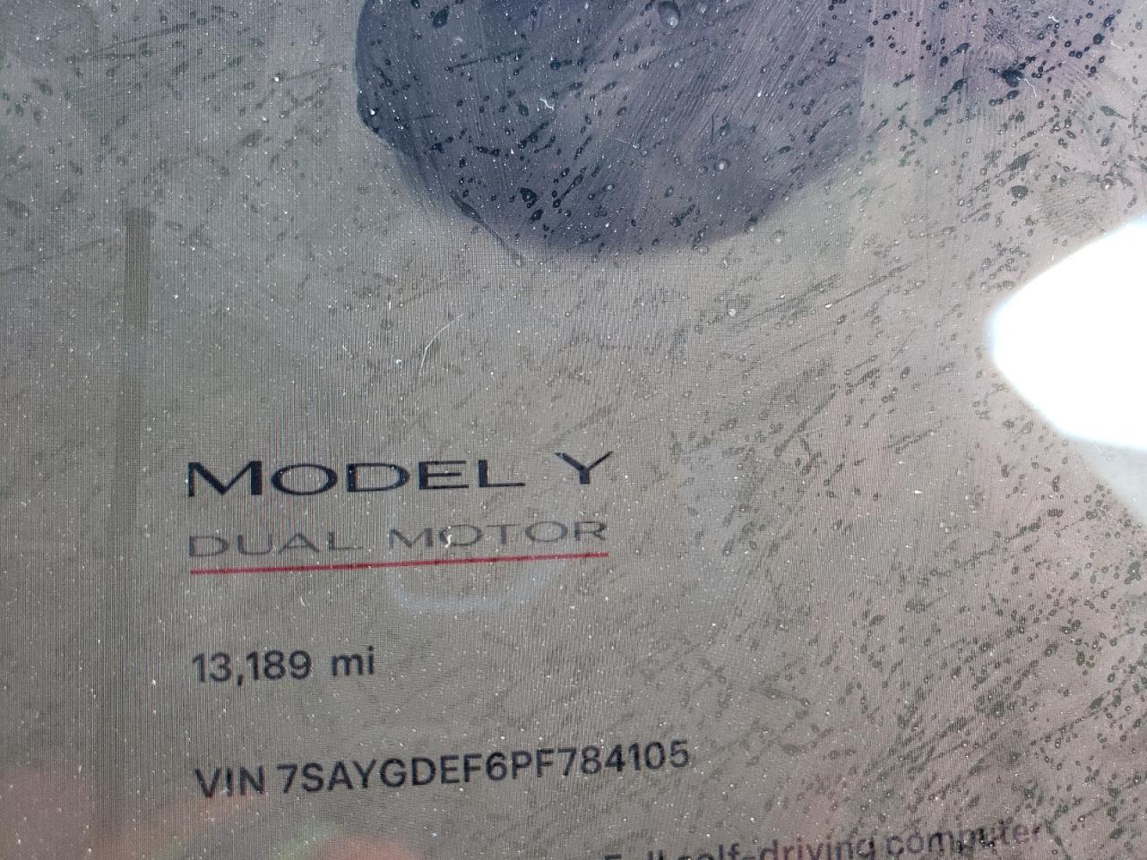 Photo 8 VIN: 7SAYGDEF6PF784105 - TESLA MODEL Y 