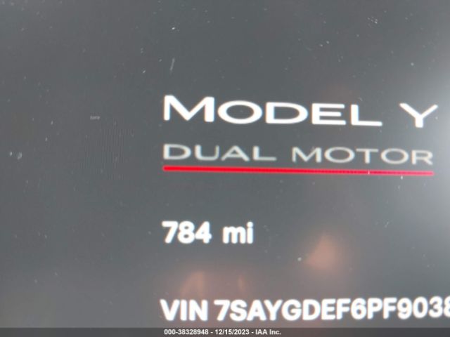 Photo 6 VIN: 7SAYGDEF6PF903884 - TESLA MODEL Y 