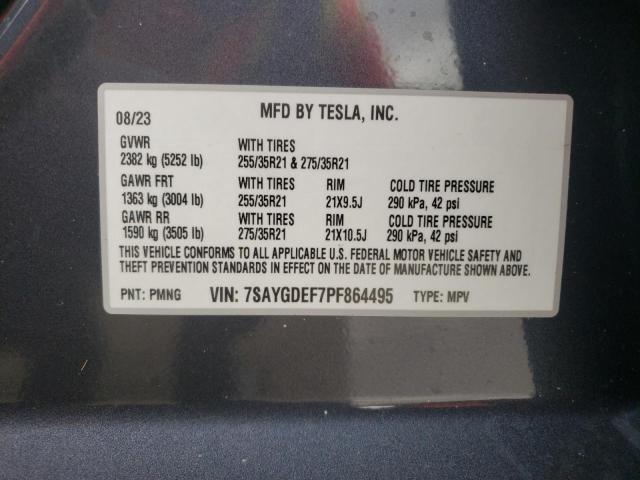 Photo 11 VIN: 7SAYGDEF7PF864495 - TESLA MODEL Y 