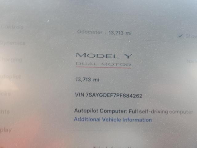 Photo 8 VIN: 7SAYGDEF7PF884262 - TESLA MODEL Y 