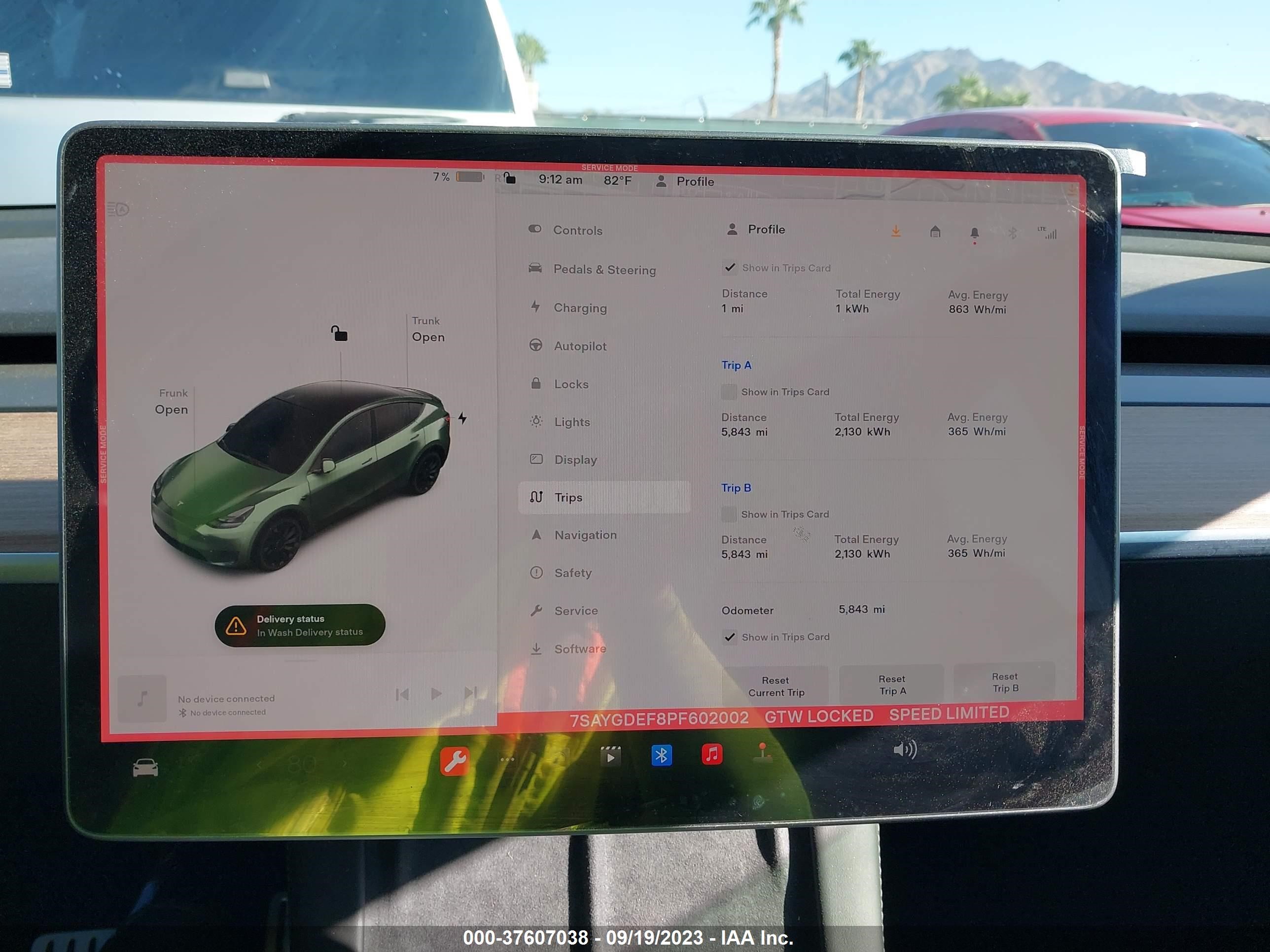 Photo 15 VIN: 7SAYGDEF8PF602002 - TESLA MODEL Y 