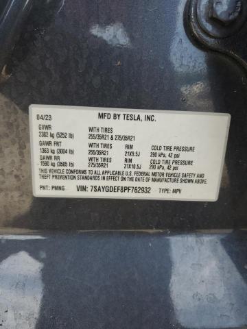 Photo 11 VIN: 7SAYGDEF8PF762932 - TESLA MODEL Y 