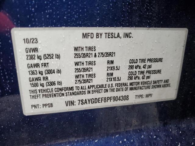 Photo 12 VIN: 7SAYGDEF8PF904308 - TESLA MODEL Y 