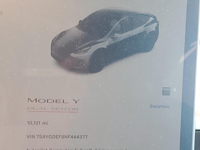 Photo 8 VIN: 7SAYGDEF9NF444377 - TESLA MODEL Y 