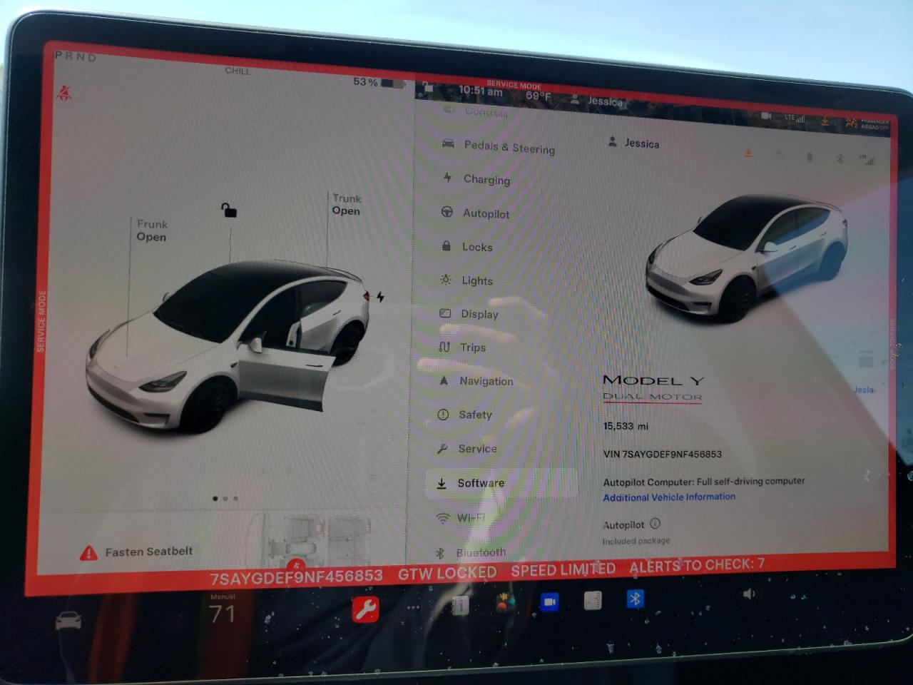 Photo 8 VIN: 7SAYGDEF9NF456853 - TESLA MODEL Y 