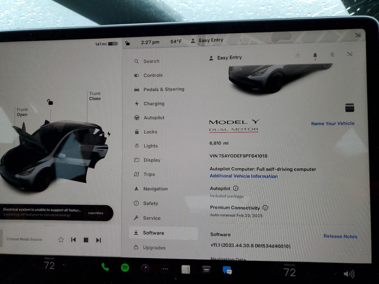 Photo 8 VIN: 7SAYGDEF9PF641018 - TESLA MODEL Y 