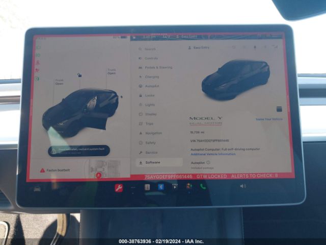 Photo 6 VIN: 7SAYGDEF9PF661446 - TESLA MODEL Y 