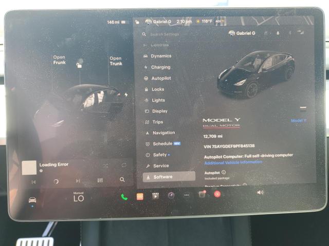 Photo 8 VIN: 7SAYGDEF9PF845138 - TESLA MODEL Y 