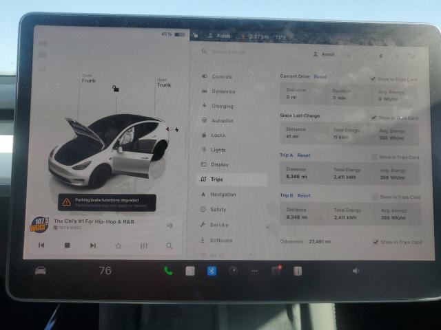 Photo 8 VIN: 7SAYGDEFXNF375585 - TESLA MODEL Y 