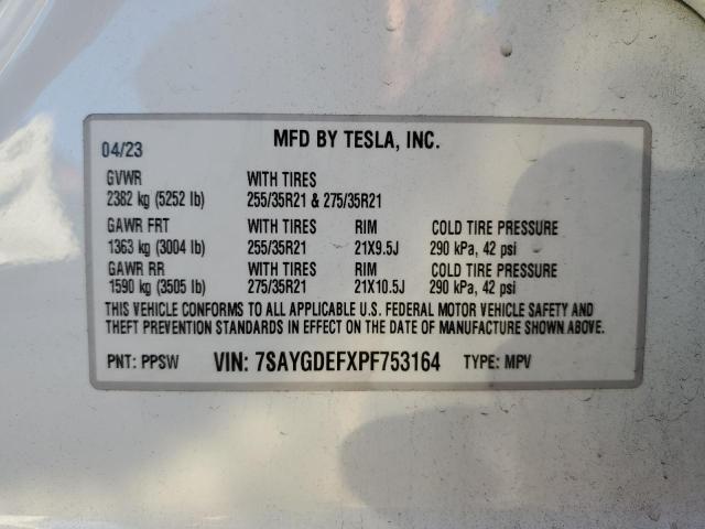 Photo 11 VIN: 7SAYGDEFXPF753164 - TESLA MODEL Y 