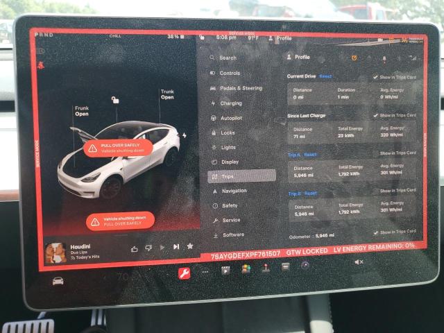 Photo 8 VIN: 7SAYGDEFXPF761507 - TESLA MODEL Y 