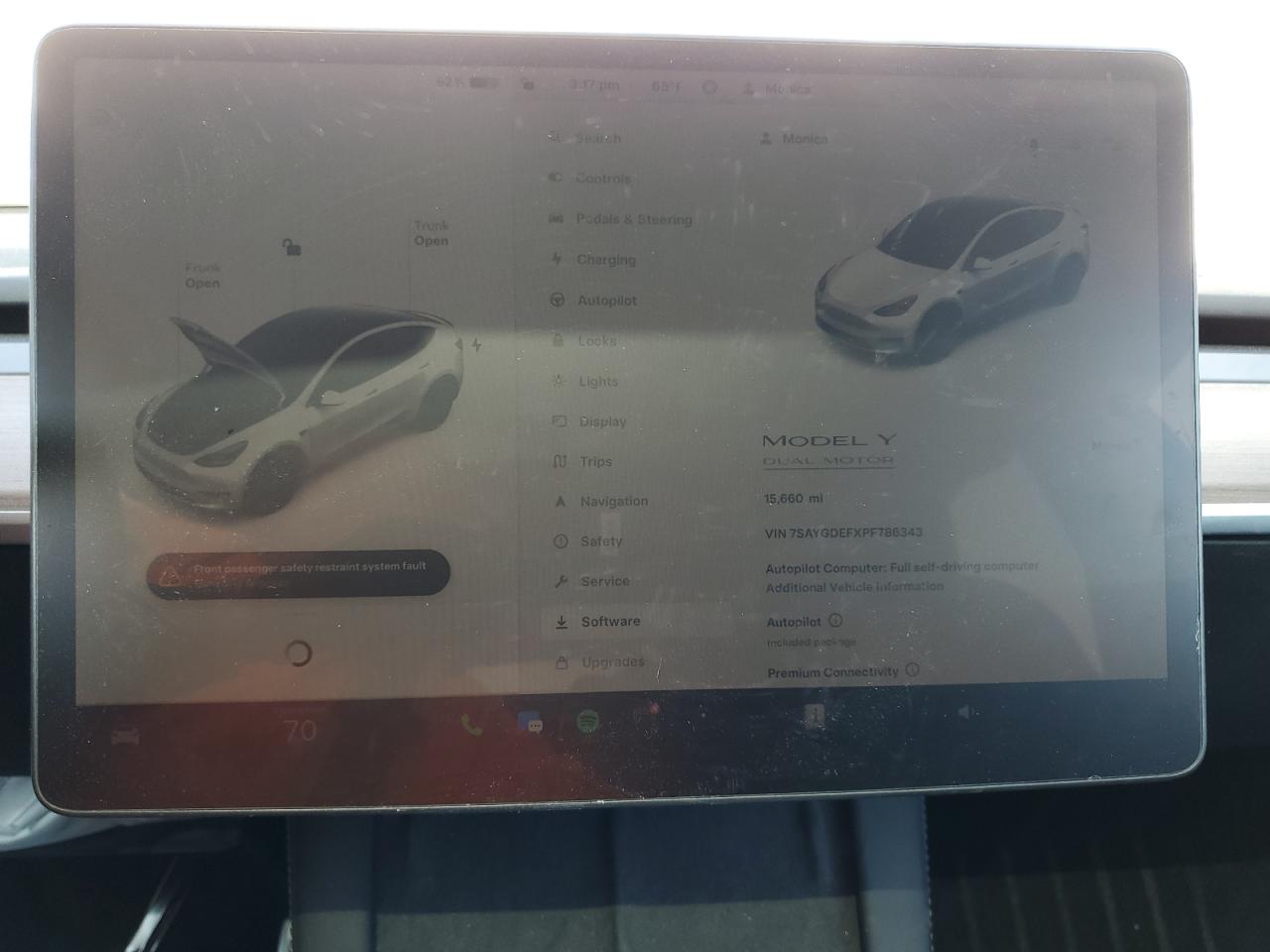 Photo 8 VIN: 7SAYGDEFXPF786343 - TESLA MODEL Y 