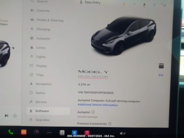 Photo 6 VIN: 7SAYGDEFXPF902625 - TESLA MODEL Y 