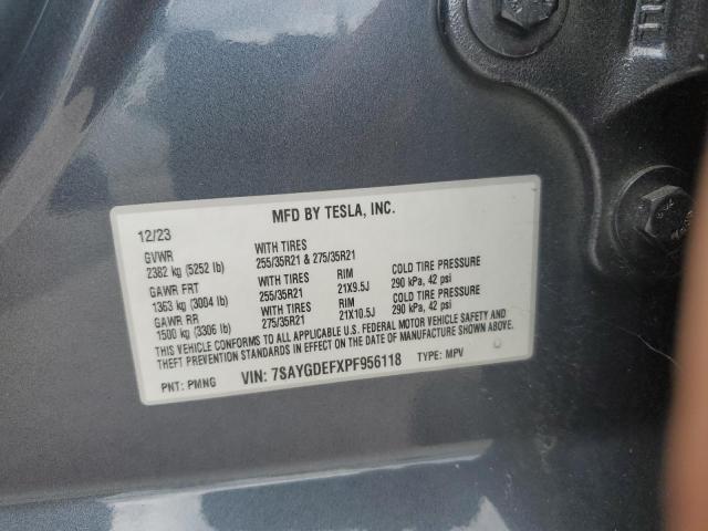 Photo 13 VIN: 7SAYGDEFXPF956118 - TESLA MODEL Y 