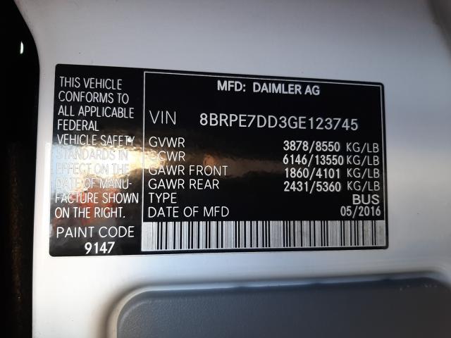 Photo 9 VIN: 8BRPE7DD3GE123745 - MERCEDES-BENZ SPRINTER 2 