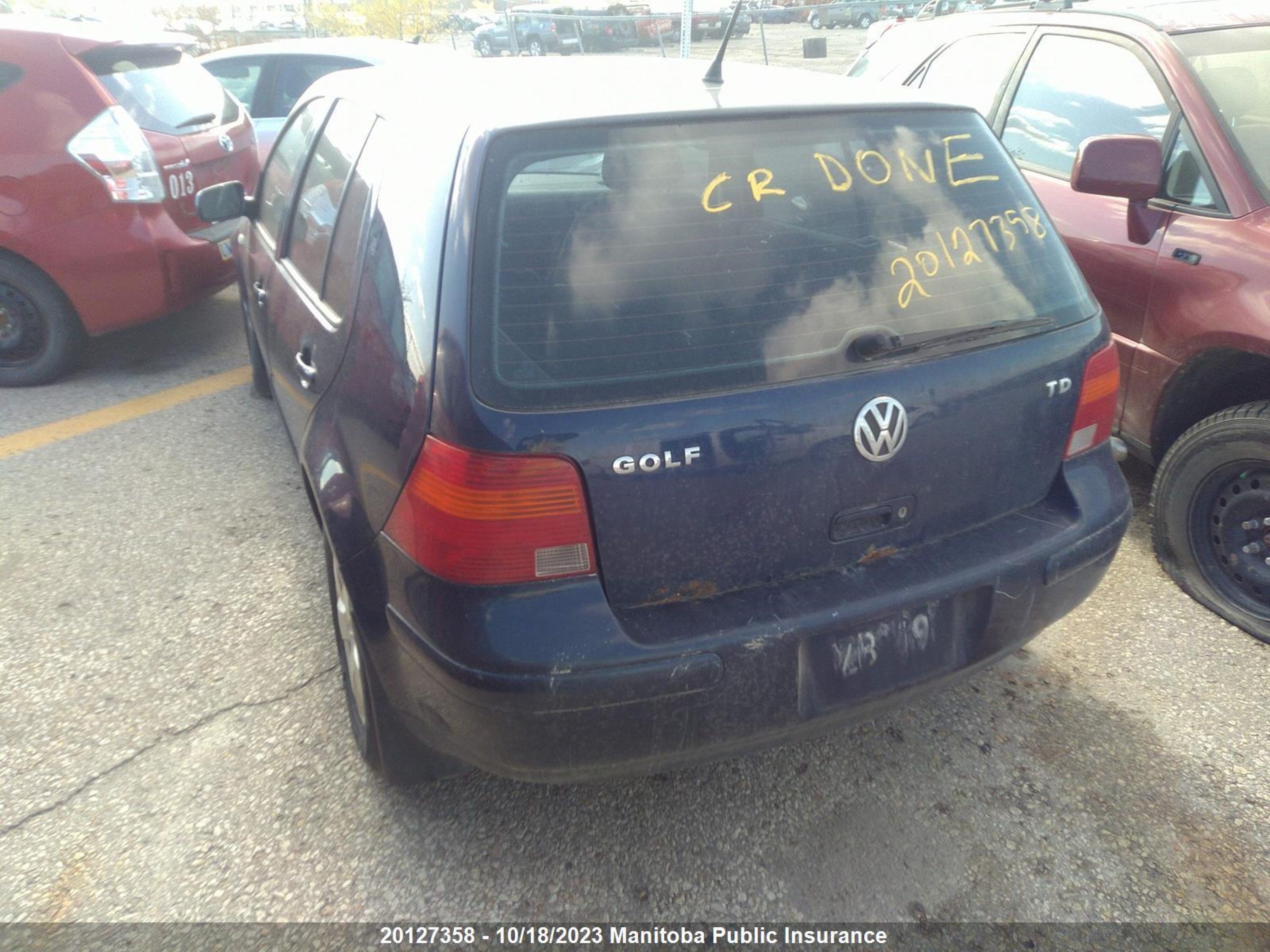 Photo 2 VIN: 9BWGR61J344013599 - VOLKSWAGEN GOLF 