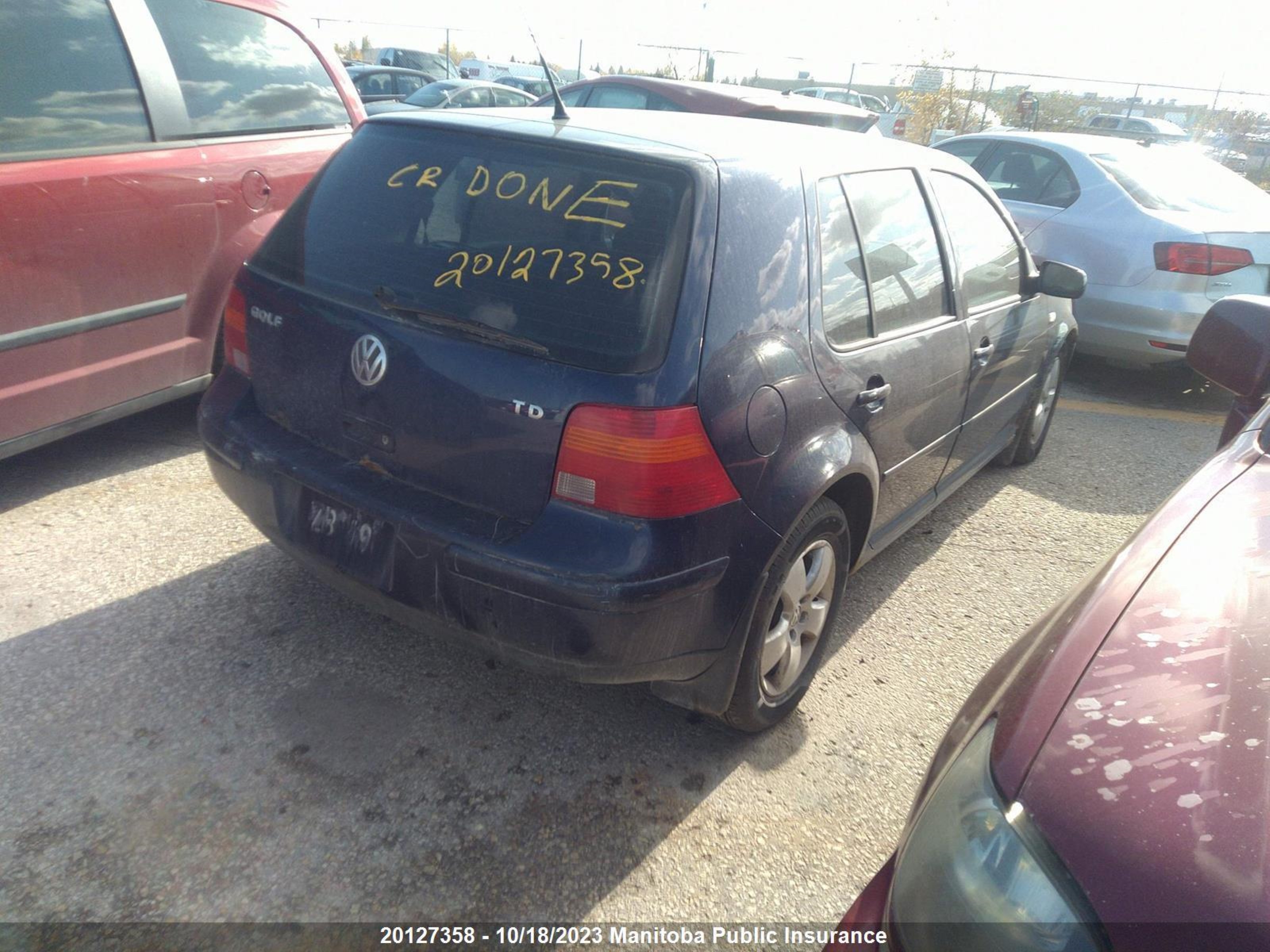 Photo 3 VIN: 9BWGR61J344013599 - VOLKSWAGEN GOLF 