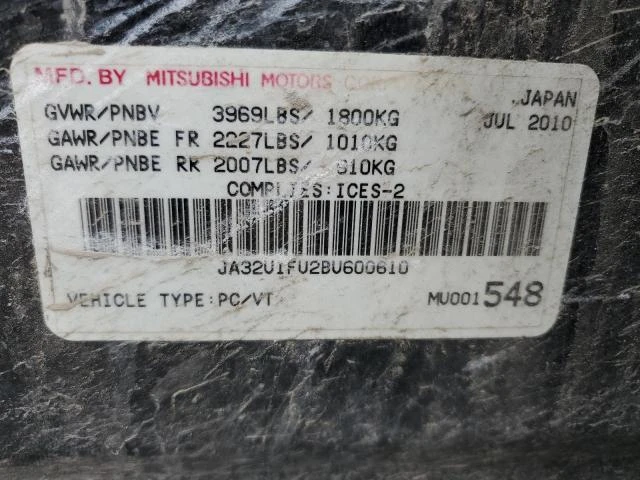 Photo 11 VIN: JA32U1FU2BU600610 - MITSUBISHI LANCER DE 