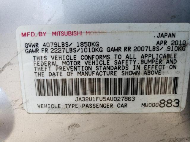 Photo 11 VIN: JA32U1FU5AU027863 - MITSUBISHI LANCER DE 