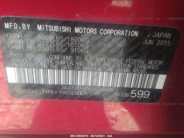 Photo 8 VIN: JA32U2FU0FU023295 - MITSUBISHI LANCER 