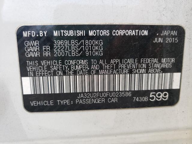 Photo 9 VIN: JA32U2FU0FU023586 - MITSUBISHI LANCER ES 