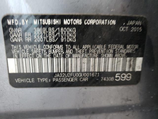 Photo 9 VIN: JA32U2FU0GU001671 - MITSUBISHI LANCER ES 