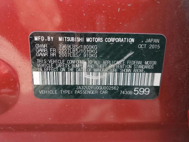 Photo 12 VIN: JA32U2FU0GU002562 - MITSUBISHI LANCER 