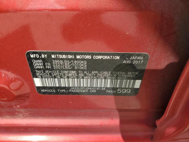 Photo 11 VIN: JA32U2FU0HU016138 - MITSUBISHI LANCER ES 