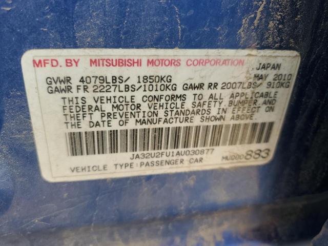 Photo 11 VIN: JA32U2FU1AU030877 - MITSUBISHI LANCER 