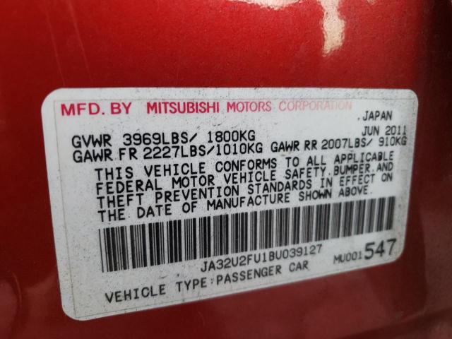 Photo 11 VIN: JA32U2FU1BU039127 - MITSUBISHI LANCER 