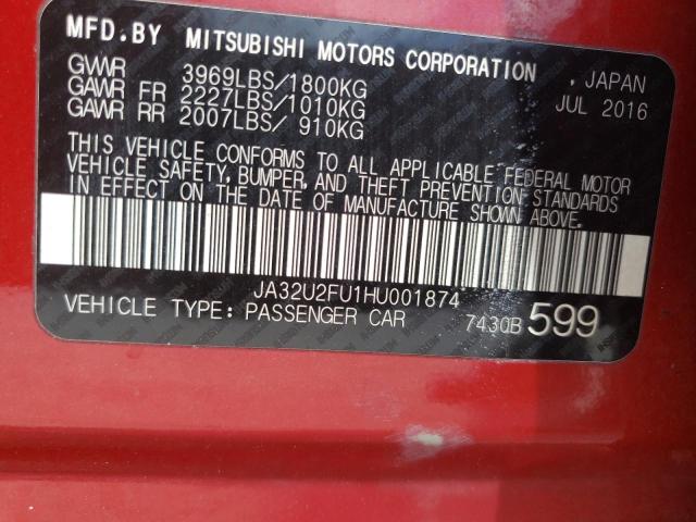 Photo 11 VIN: JA32U2FU1HU001874 - MITSUBISHI LANCER ES 