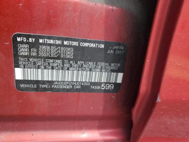 Photo 12 VIN: JA32U2FU1HU014303 - MITSUBISHI LANCER ES 