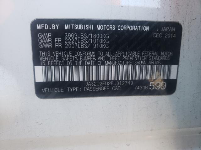 Photo 9 VIN: JA32U2FU2FU012749 - MITSUBISHI LANCER ES 