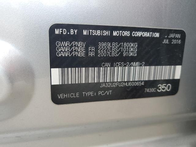 Photo 11 VIN: JA32U2FU2HU600654 - MITSUBISHI LANCER ES 