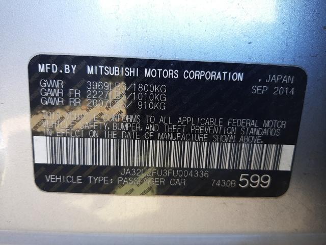 Photo 9 VIN: JA32U2FU3FU004336 - MITSUBISHI LANCER ES 