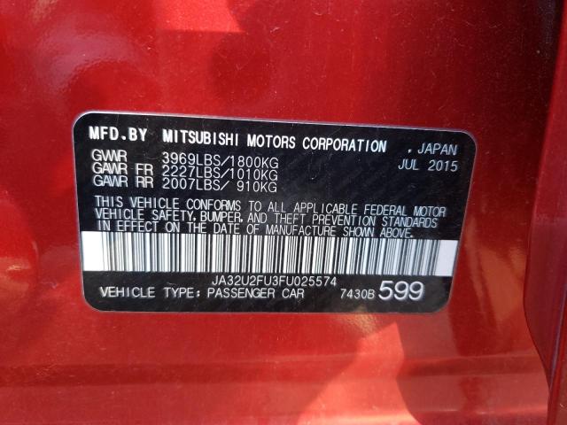 Photo 9 VIN: JA32U2FU3FU025574 - MITSUBISHI LANCER ES 